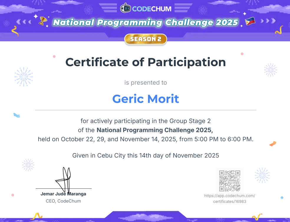 National Programming - Participation